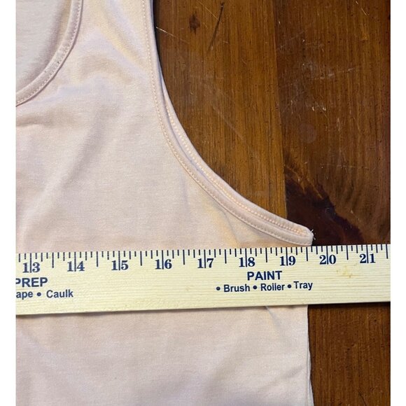 Rose & Olive women's pink sleeveless top size Large, pleated hem - Picture 6 of 8